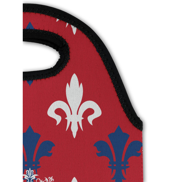 Patriotic Fleur de Lis Double Wine Tote - Detail 1 (new)