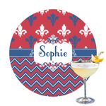 Patriotic Fleur de Lis Printed Drink Topper (Personalized)