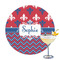 Patriotic Fleur de Lis Drink Topper - Large - Single with Drink