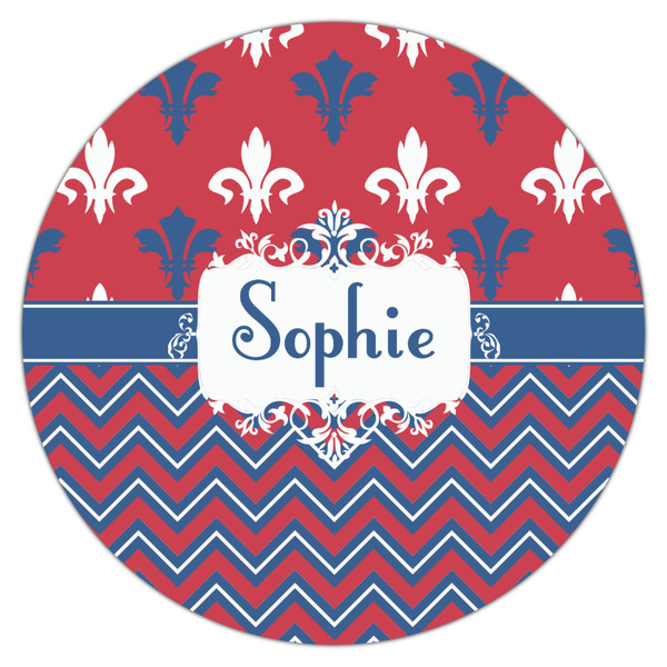 Patriotic Fleur de Lis Drink Topper - Large - Single