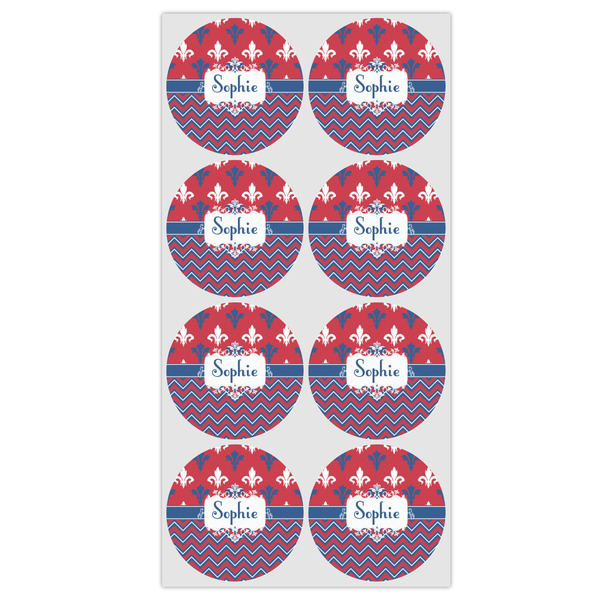 Patriotic Fleur de Lis Drink Topper - Medium - Set of 12