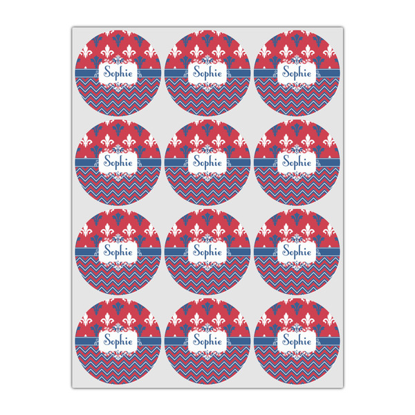 Patriotic Fleur de Lis Drink Topper - Small - Set of 12