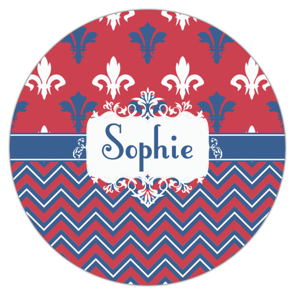Patriotic Fleur de Lis Drink Topper - Small - Single