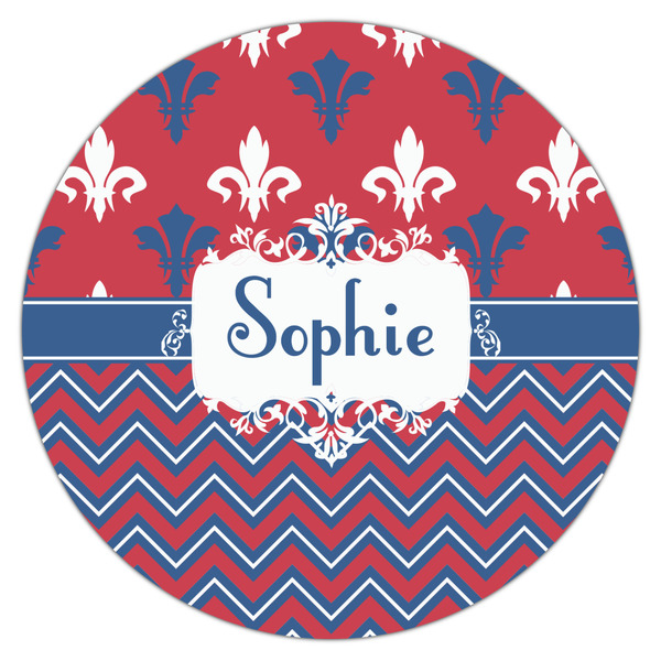 Patriotic Fleur de Lis Drink Topper - XLarge - Single