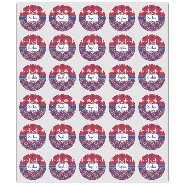 Patriotic Fleur de Lis Drink Topper - XSmall - Set of 30