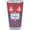 Patriotic Fleur de Lis Pint Glass - Full Color (Personalized)