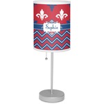 Patriotic Fleur de Lis Lamp with Drum Shade (Personalized)