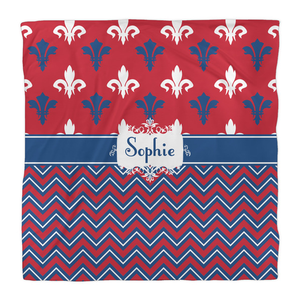 Patriotic Fleur de Lis Duvet Cover - Queen - Front