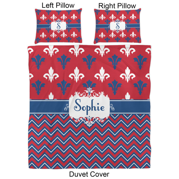 Patriotic Fleur de Lis Duvet Cover Set - Queen - Approval