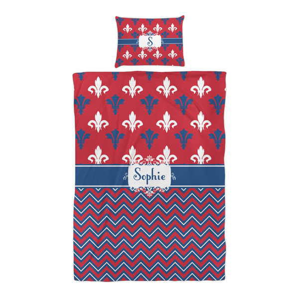 Patriotic Fleur de Lis Duvet Cover Set - Twin XL - Alt Approval