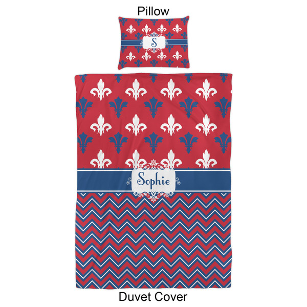 Patriotic Fleur de Lis Duvet Cover Set - Twin XL - Approval