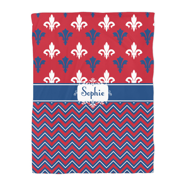 Patriotic Fleur de Lis Duvet Cover - Twin - Front