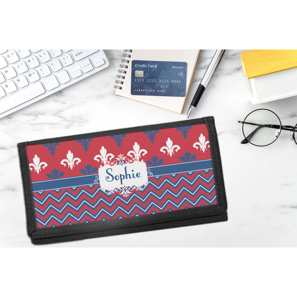 Patriotic Fleur de Lis DyeTrans Checkbook Cover - LIFESTYLE