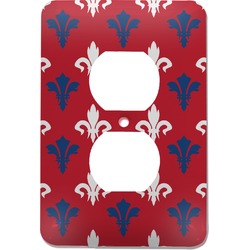 Patriotic Fleur de Lis Electric Outlet Plate