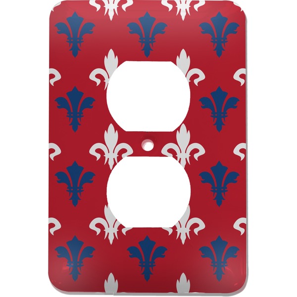 Custom Patriotic Fleur de Lis Electric Outlet Plate