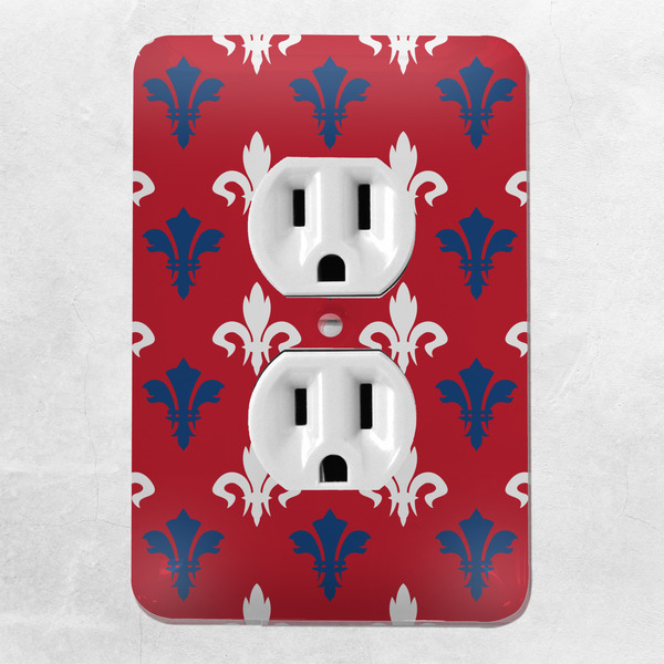 Patriotic Fleur de Lis Electric Outlet Plate - LIFESTYLE