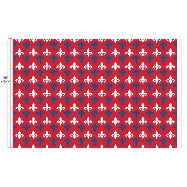 Patriotic Fleur de Lis Fabric Full Yard