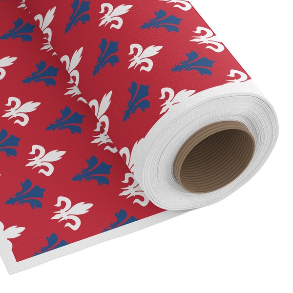 Custom Patriotic Fleur de Lis Fabric by the Yard - Copeland Faux Linen