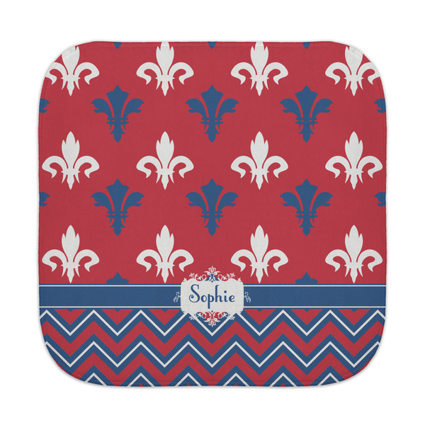 Custom Patriotic Fleur de Lis Face Towel (Personalized)