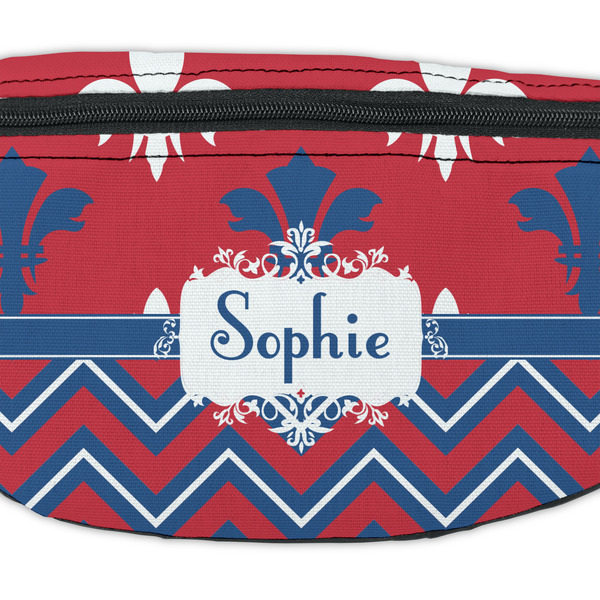 Patriotic Fleur de Lis Fanny Pack - Closeup