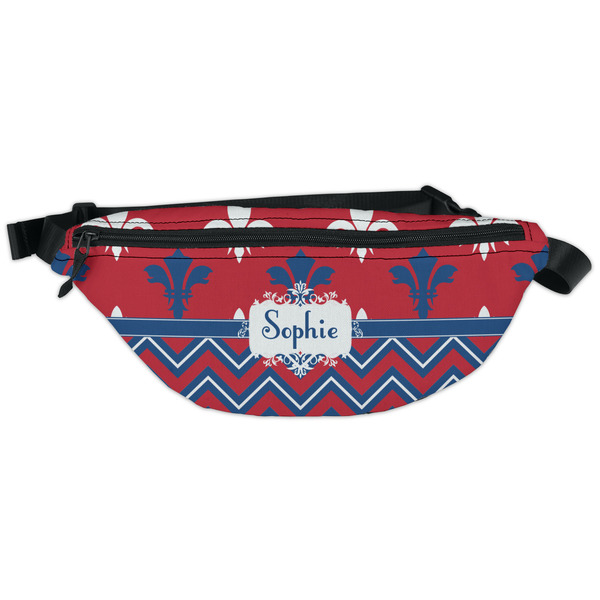 Custom Patriotic Fleur de Lis Fanny Pack - Classic Style (Personalized)