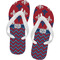 Patriotic Fleur de Lis Flip Flops - Small (Personalized)