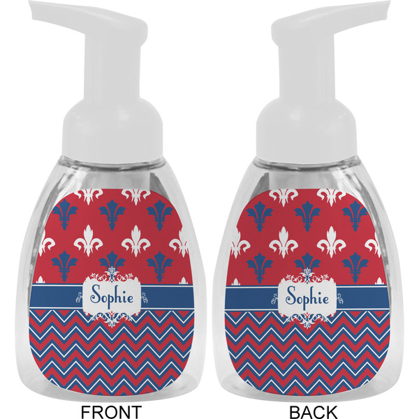 Patriotic Fleur de Lis Foam Soap Bottle Approval - White