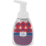 Patriotic Fleur de Lis Foam Soap Bottle - White (Personalized)