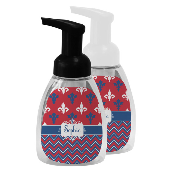 Patriotic Fleur de Lis Foam Soap Bottles - Main