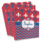 Patriotic Fleur de Lis 3 Ring Binder - Full Wrap (Personalized)