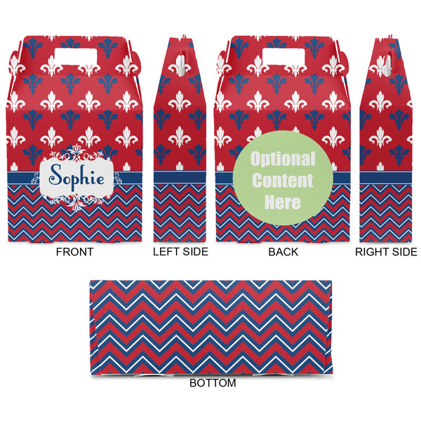 Patriotic Fleur de Lis Gable Favor Box - Approval