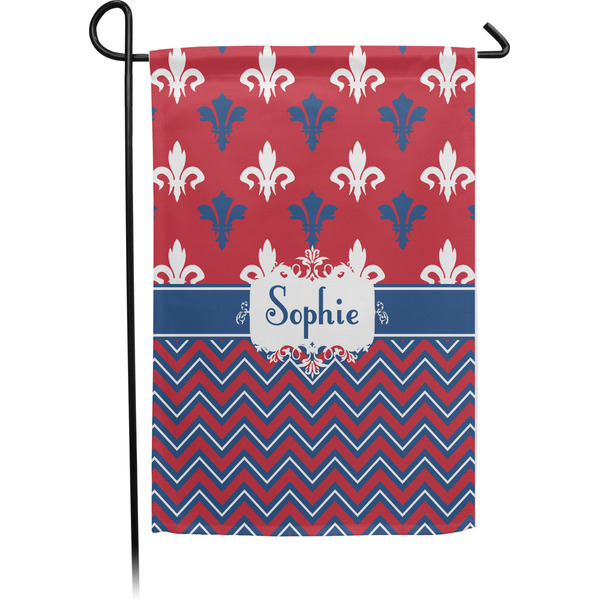 Custom Patriotic Fleur de Lis Garden Flag (Personalized)