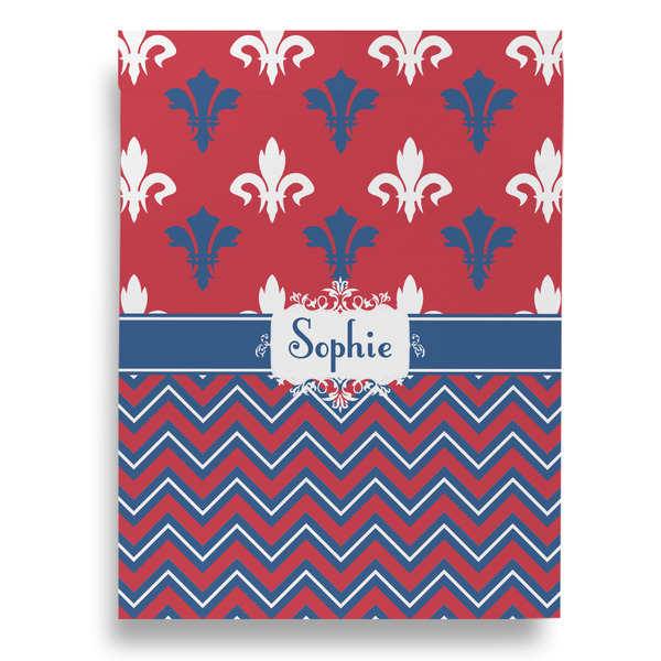 Patriotic Fleur de Lis Garden Flags - Large - Single Sided - FRONT