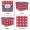 Patriotic Fleur de Lis Gift Boxes with Lid - Canvas Wrapped - Large - Approval
