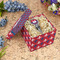 Patriotic Fleur de Lis Gift Boxes with Lid - Canvas Wrapped - Medium - In Context