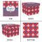 Patriotic Fleur de Lis Gift Boxes with Lid - Canvas Wrapped - Small - Approval
