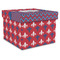 Patriotic Fleur de Lis Gift Boxes with Lid - Canvas Wrapped - X-Large - Front/Main