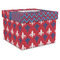 Patriotic Fleur de Lis Gift Boxes with Lid - Canvas Wrapped - XX-Large - Front/Main