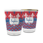 Patriotic Fleur de Lis Glass Shot Glass - 1.5 oz (Personalized)