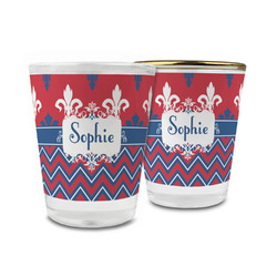 Patriotic Fleur de Lis Glass Shot Glass - 1.5 oz (Personalized)