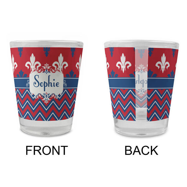 Patriotic Fleur de Lis Glass Shot Glass - Standard - APPROVAL