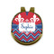 Patriotic Fleur de Lis Golf Ball Marker - Hat Clip - Gold