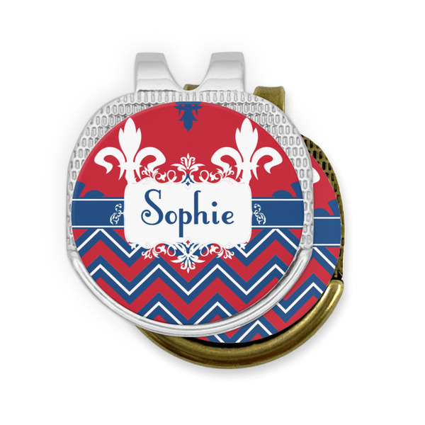 Patriotic Fleur de Lis Golf Ball Marker Hat Clip - PARENT/MAIN