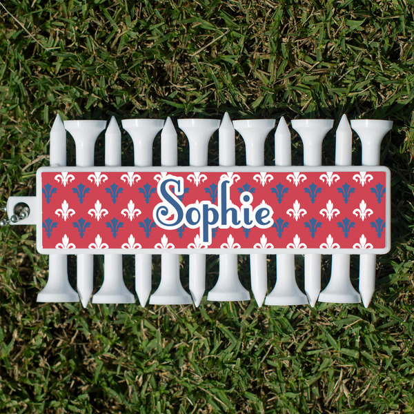 Custom Patriotic Fleur de Lis Golf Tees & Ball Markers Set (Personalized)