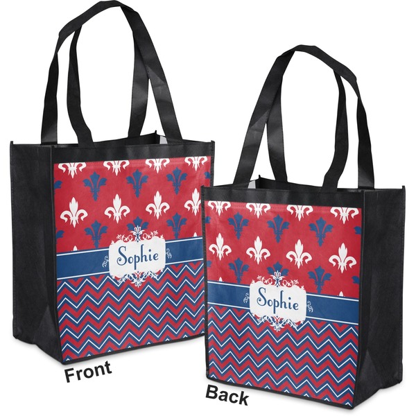 Patriotic Fleur de Lis Grocery Bag - Apvl