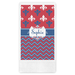 Patriotic Fleur de Lis Guest Towels - Full Color (Personalized)