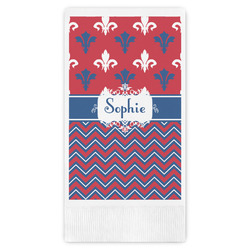 Patriotic Fleur de Lis Guest Paper Towels - Full Color (Personalized)