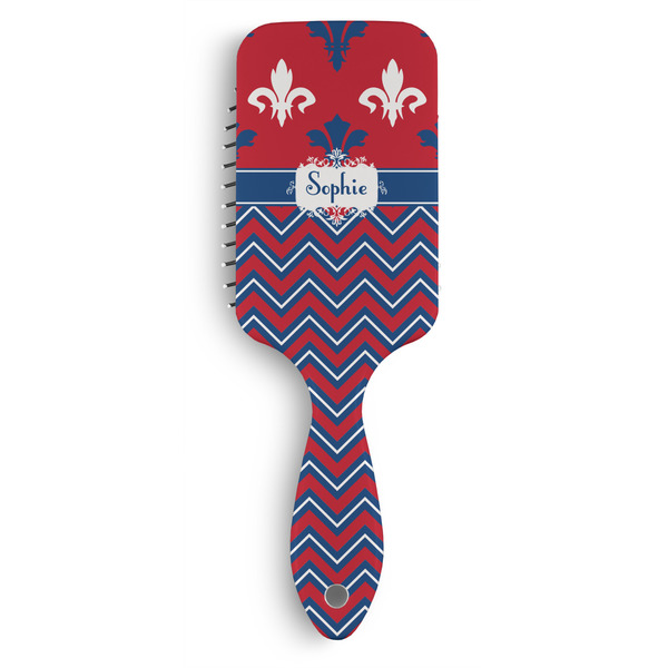 Custom Patriotic Fleur de Lis Hair Brushes (Personalized)