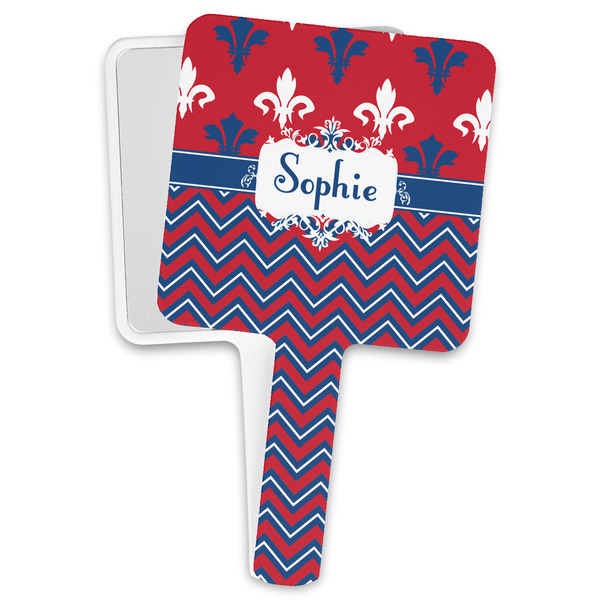 Custom Patriotic Fleur de Lis Hand Mirror (Personalized)