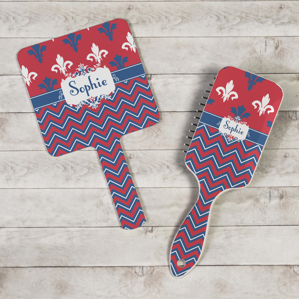 Patriotic Fleur de Lis Hand Mirrors - In Context